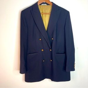 MARKS & SPENCER Vintage Navy with Gold Buttons Double-Breasted Jacket